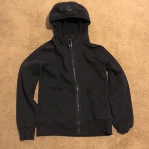 Girls Ivivva Zip up Black Scuba Hoody Sweatshirt